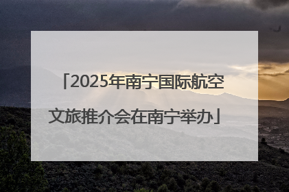 2025年南宁国际航空文旅推介会在南宁举办